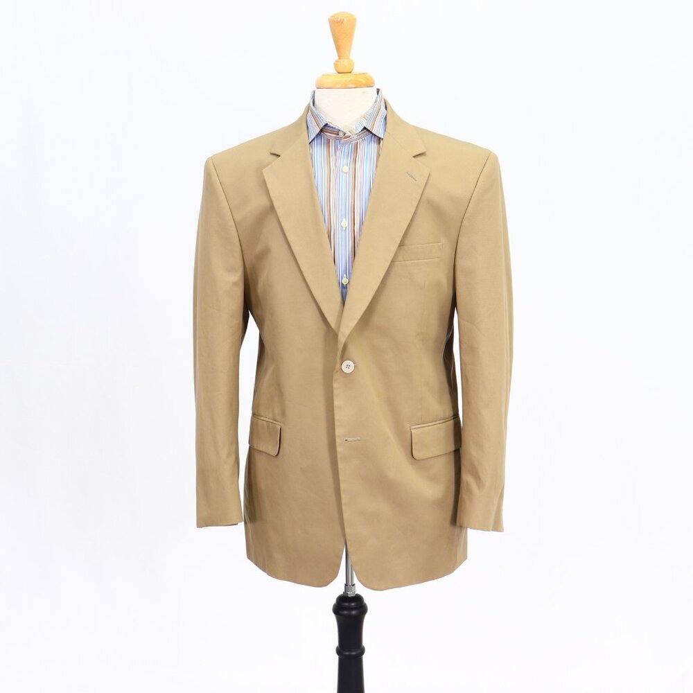 Jos. A. Bank 42r Brown Solid 2-Button Sport Coat Blazer Jacket P083